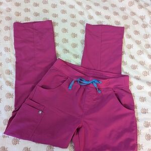 Figs Women's Raspberry Sorbet Kade Cargo Scrubs Pants